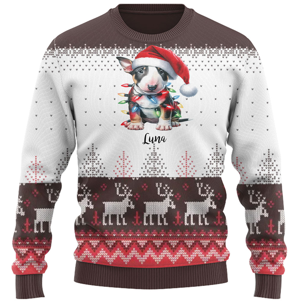 Custom Dog Breed Ugly Christmas Sweater 2